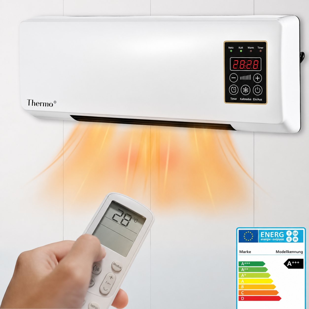 Fernbedienung und Energielabel