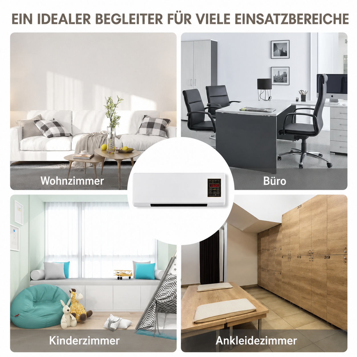 Räume mit Wandklimagerät